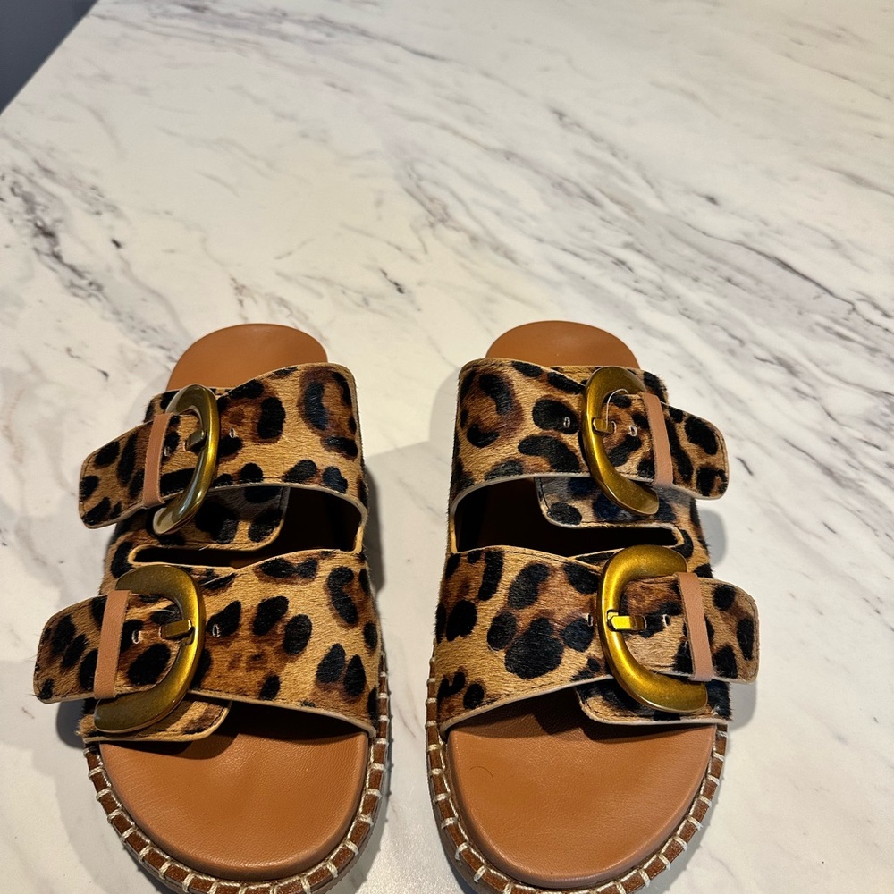 Boden Women’s Alberta Footbed Sandals in Leopard